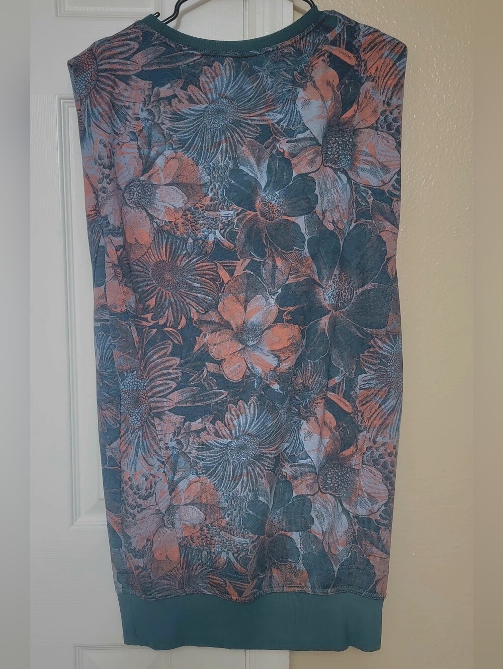 Antropologie Floral Print Tube Skirt in Teal and Coral